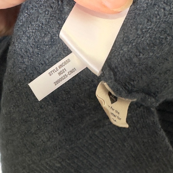 Madewell Elsmere Pullover Blue Crew Neck Sweater Knit Ribbed Oversized Medium - Picture 3 of 5